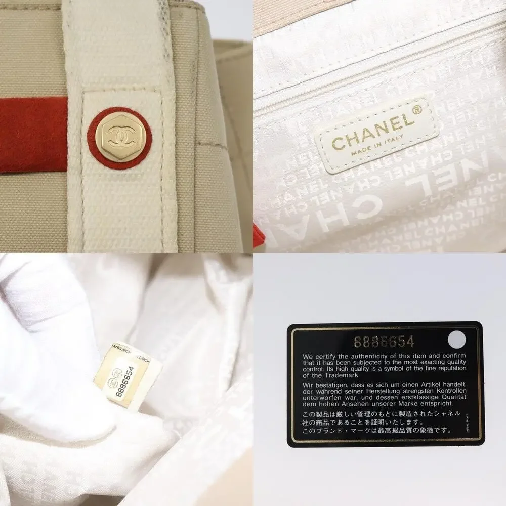 Chanel Canvas Handbag Beige